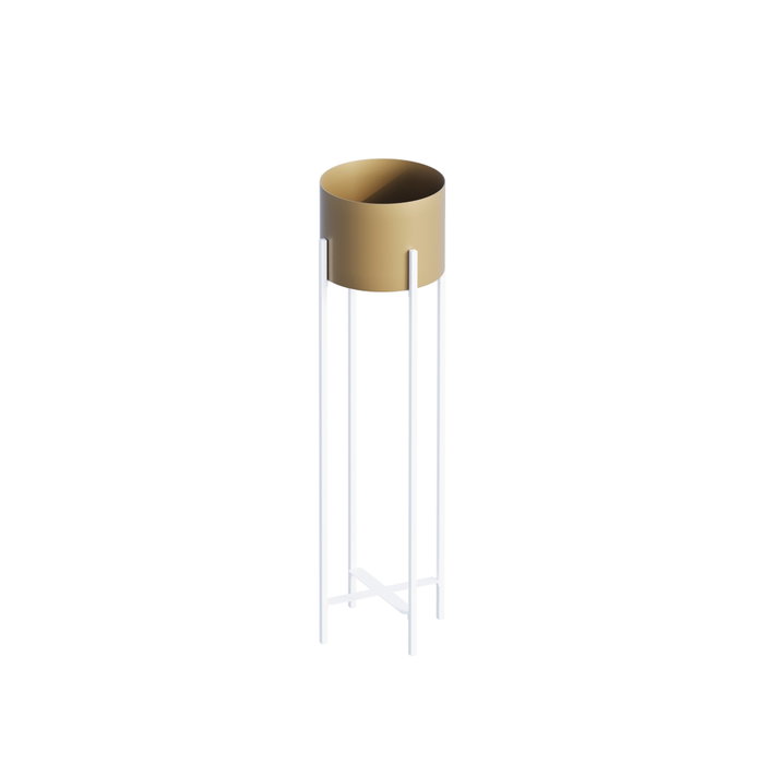 Aberto Design Maceta Decorativa GED-025-C Blanco y Dorado Aberto Design Maceta Decorativa GED-025-C Blanco y Dorado
